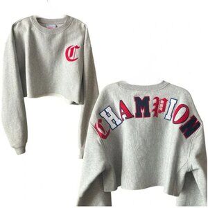 Champion Cropped Gray Sweatshirt